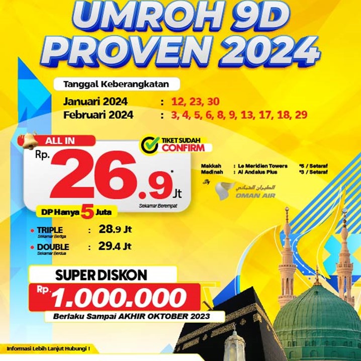 Harga Umroh Januari 2024 Surabaya